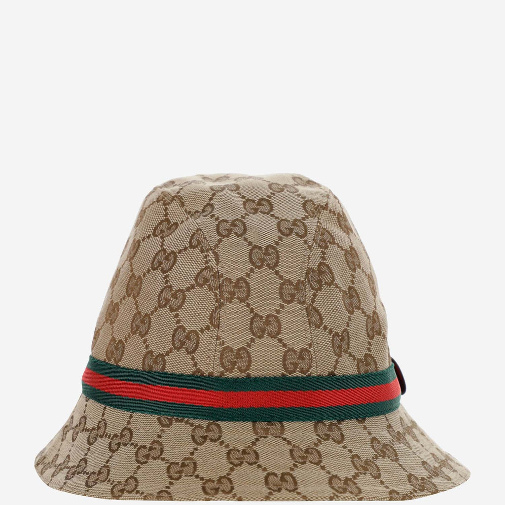 Gucci 411790 GG Canvas Fedora Hat — Beige