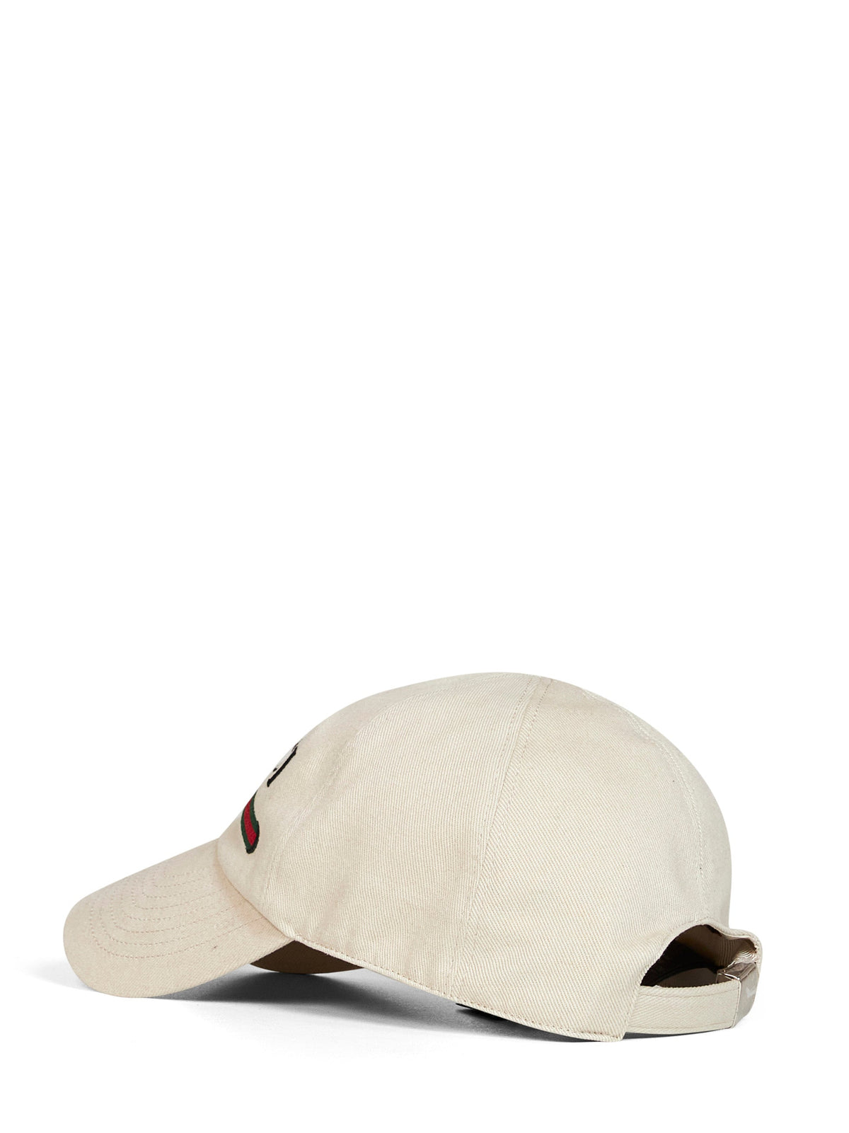 Gucci 8757364HBKH9779 Logo-Embroidered Cotton Baseball Cap — Beige