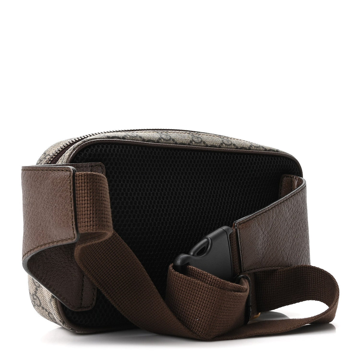Soft GG Supreme Monogram Medium Ophidia Belt Bag Dark Brown