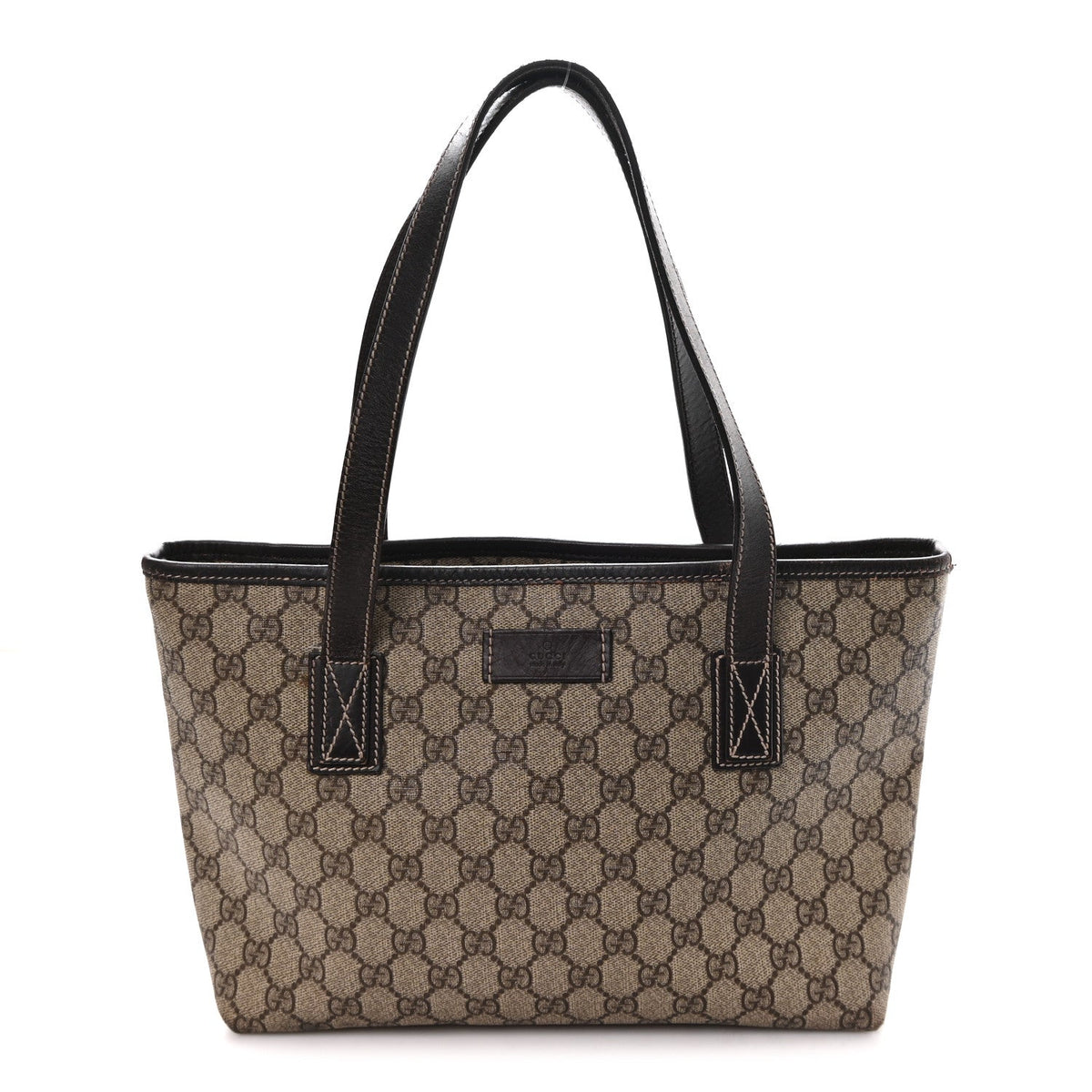 GG Supreme Monogram Small Joy Tote Dark Brown