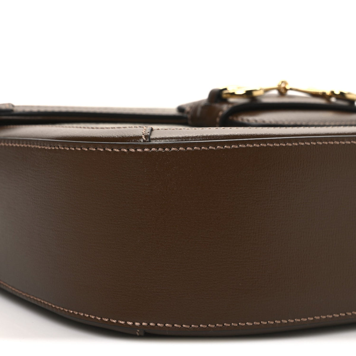 GG Supreme Monogram Azalea Calfskin Web Medium Horsebit 1955 Shoulder Bag Beige Ebony Brown Sugar