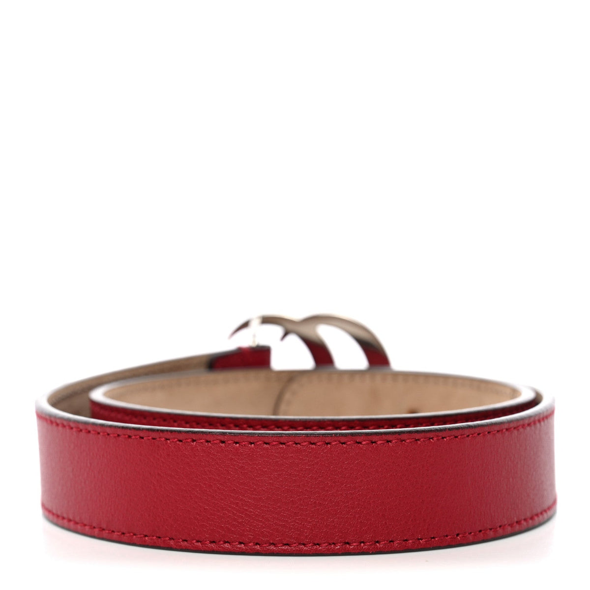 Calfskin Kids Double G 20mm Belt M Red