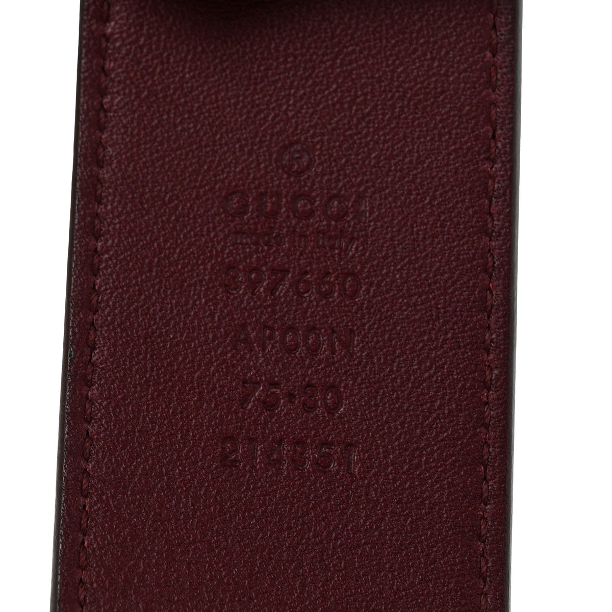 Moon Calfskin Nickel Double G 40mm Belt 75 30 Strong Red