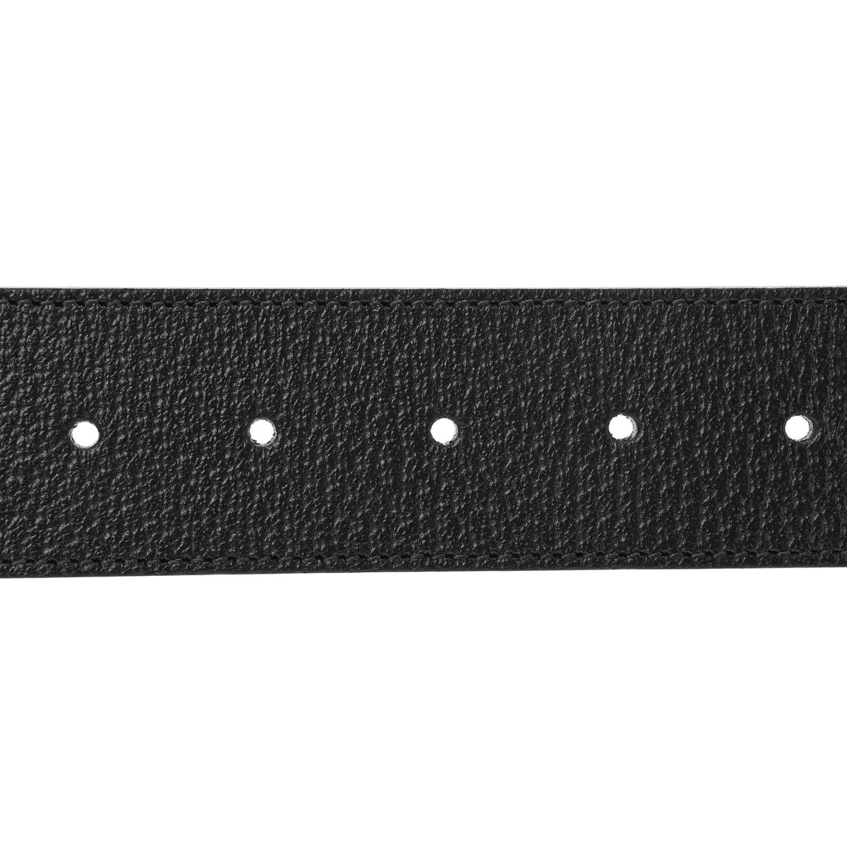 Textured Dollar Calfskin Nickel Double G 40mm Belt 85 34 Black