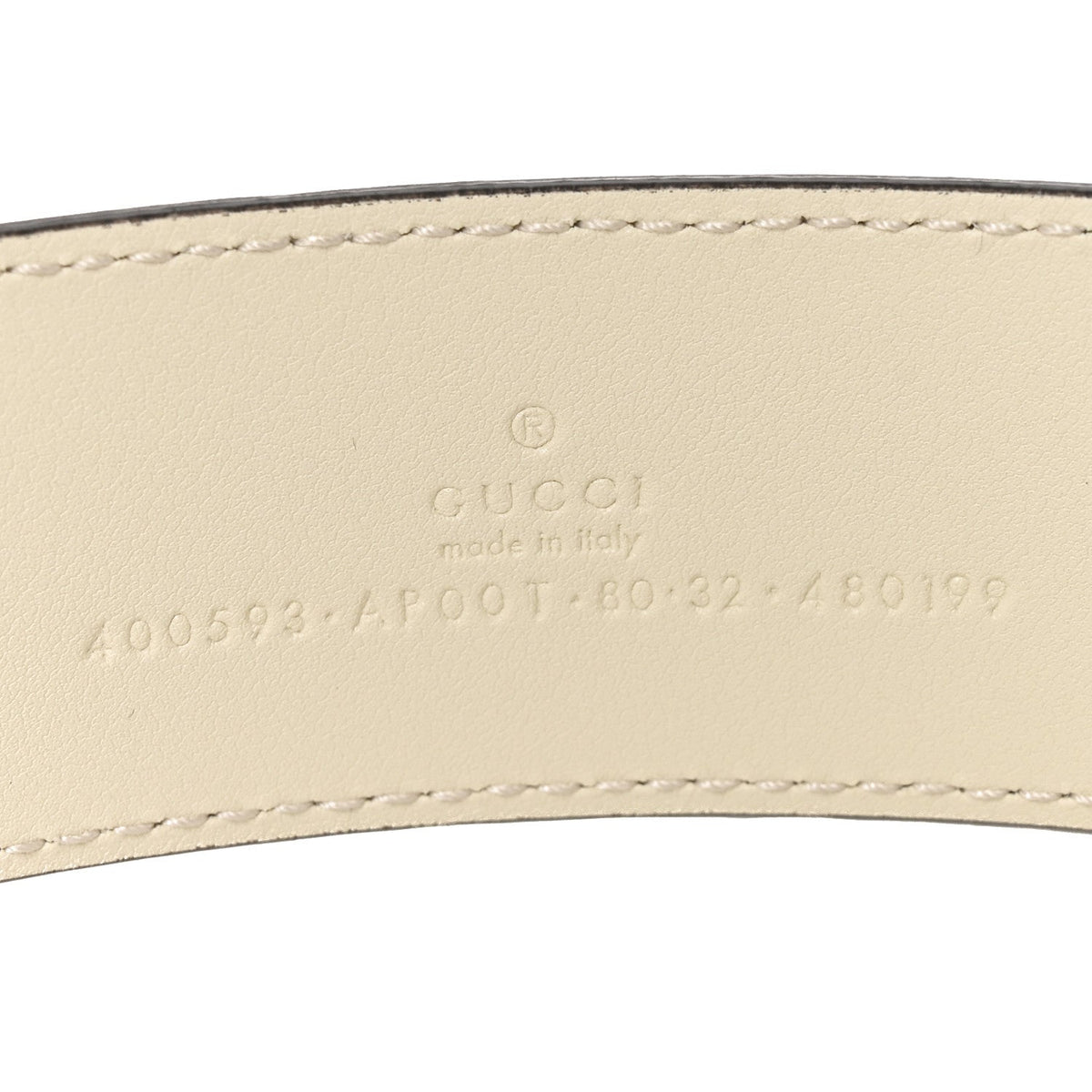 Calfskin Double G 40mm Belt 80 32 Mystic White