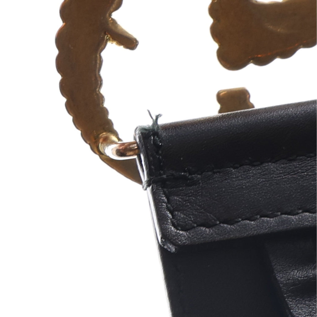 Moon Calfskin Torchon Double G 40mm Belt 90 36 Black