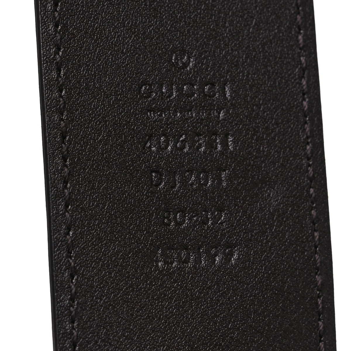Textured Calfskin Double G 40mm Belt 80 32 Dark Cocoa