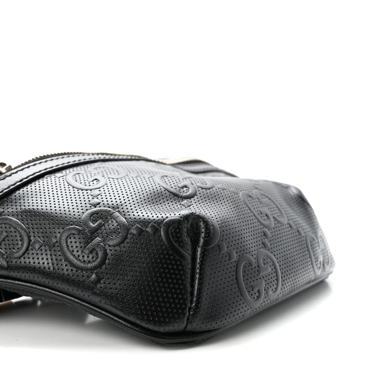 Calfskin GG Tennis Embossed Belt Bag Black