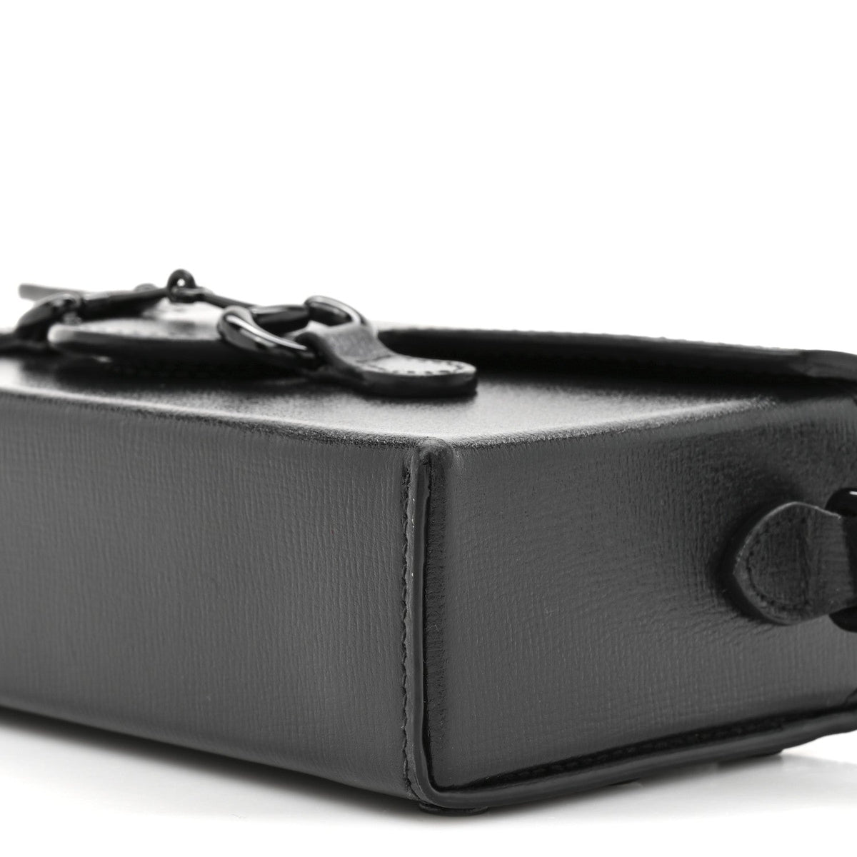 Azalea Calfskin Monochrome Mini Horsebit 1955 Shoulder Bag Black