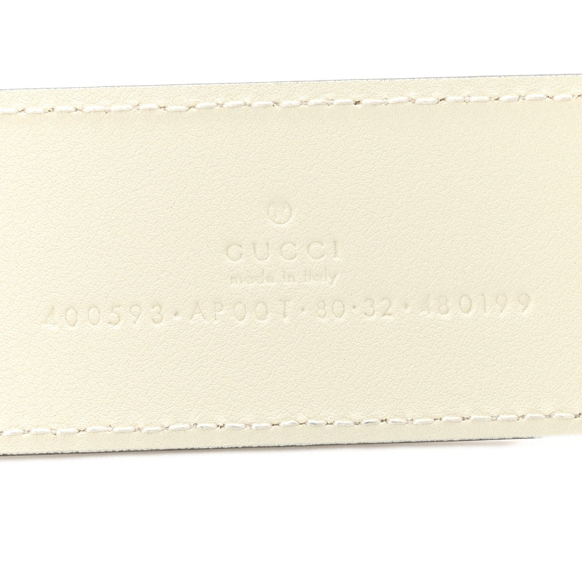 Calfskin Double G 40mm Belt 80 32 Mystic White