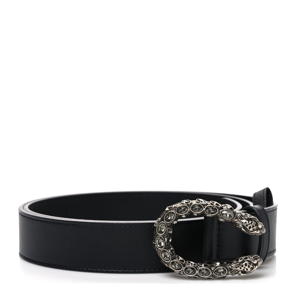 Moon Calfskin Crystal Dionysus 30mm Belt 90 36 Black Black Diamond