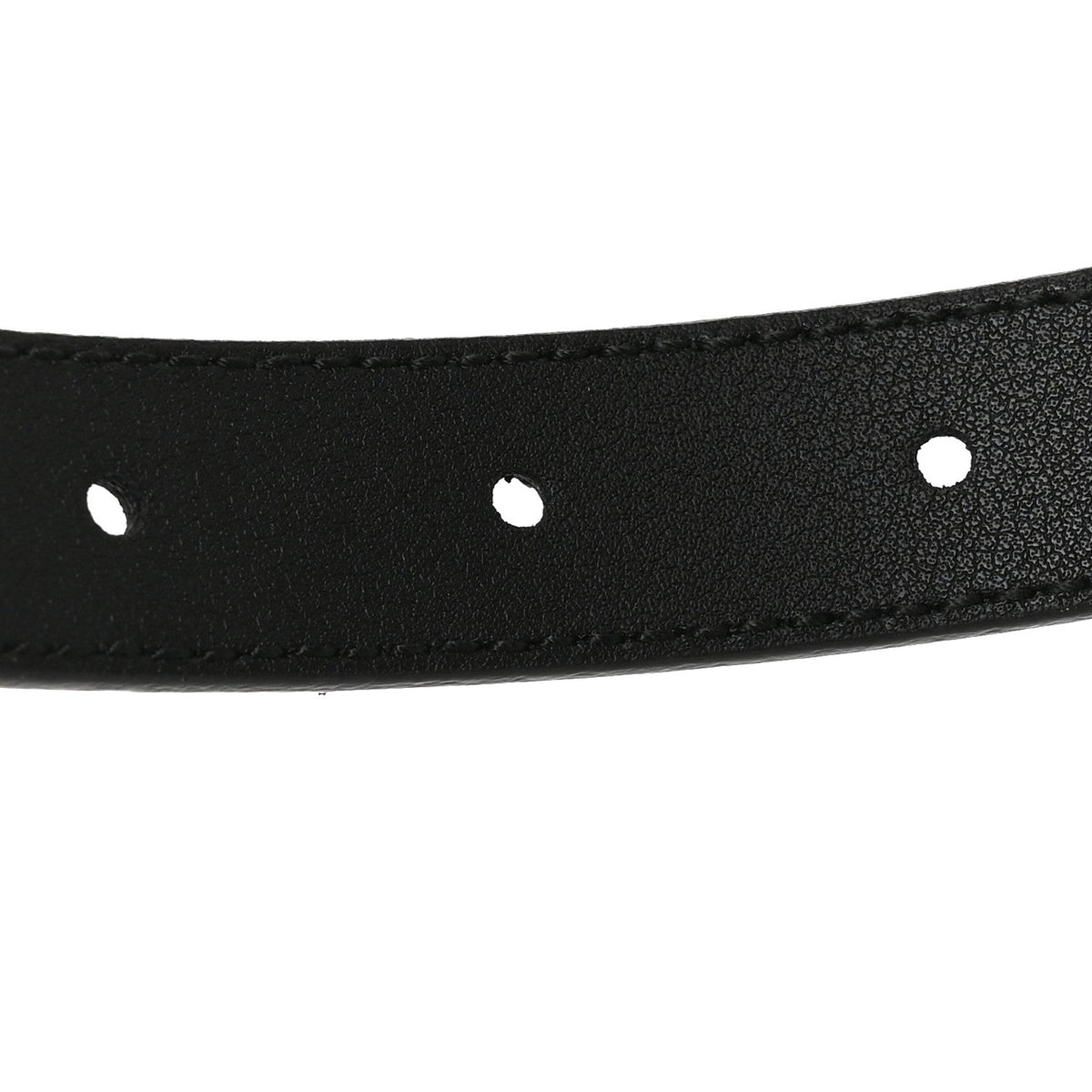 Moon Calfskin Pearl Double G 20mm Belt 85 34 Black Cream