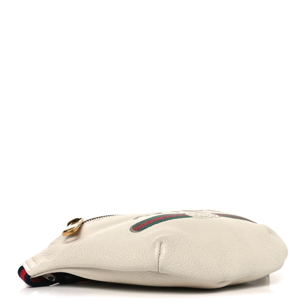 Grained Calfskin Small Logo Belt Bag White
