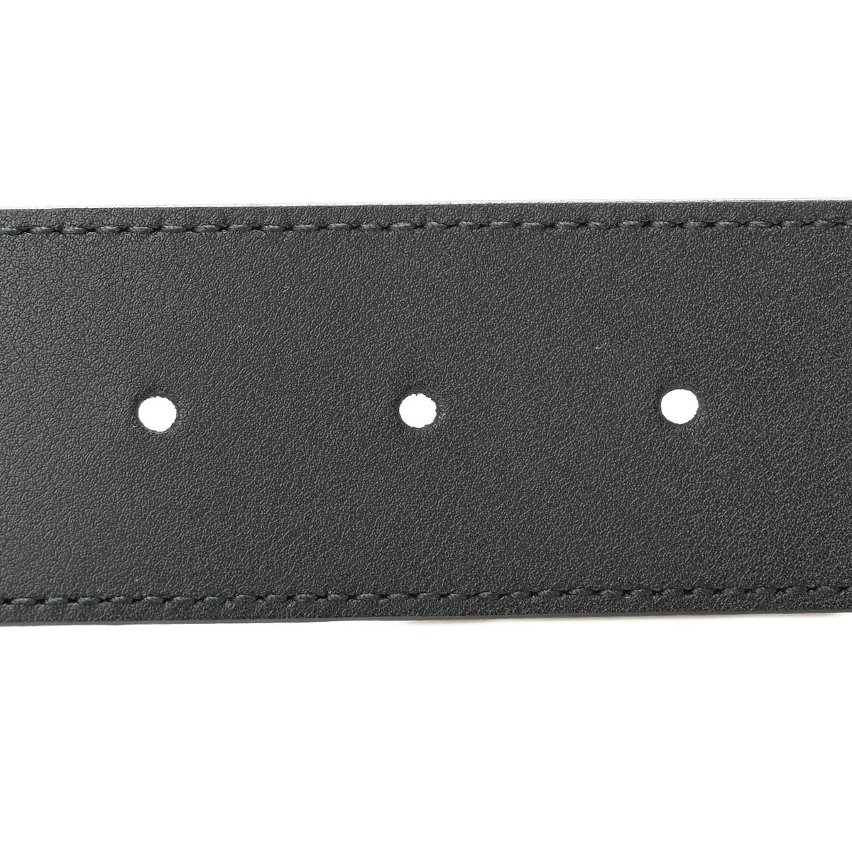 Moon Calfskin Pearl Double G 40mm Belt 90 36 Black Cream