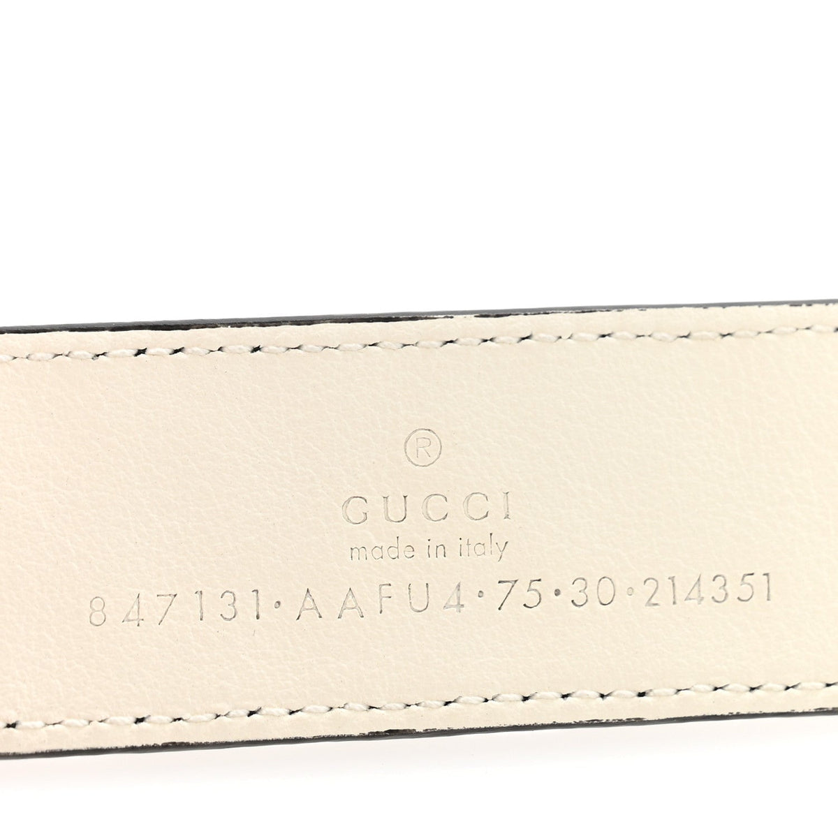 Guccissima Double G Reversible Belt 75 30 Black White