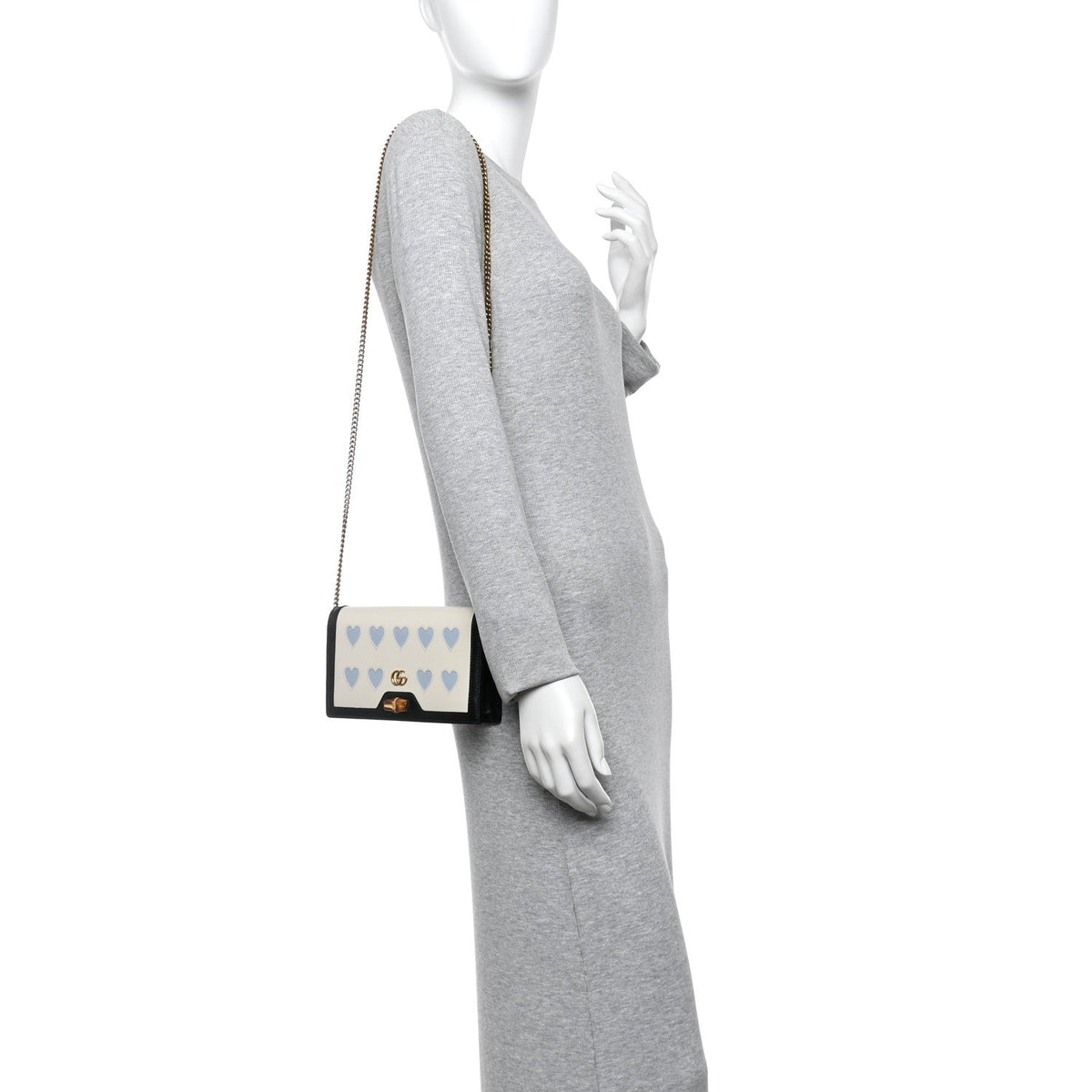 Calfskin Lovelight Mini Diana Chain Bag Mystic White Paradise Cloude