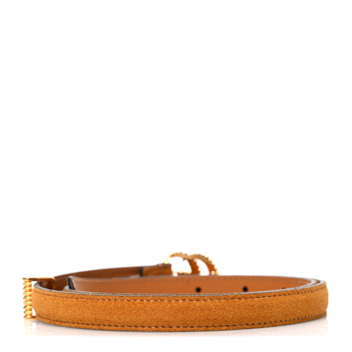 Suede Torchon Double G 15mm Belt  75 30 Vintage Sun Oil