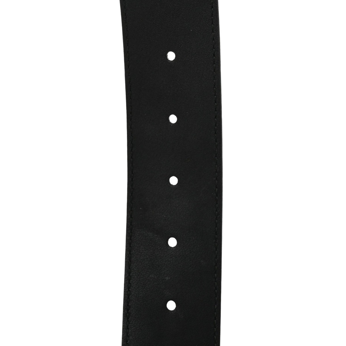 GG Supreme Monogram Selleria Calfskin Interlocking G 40mm Belt 80 32 Black Grey