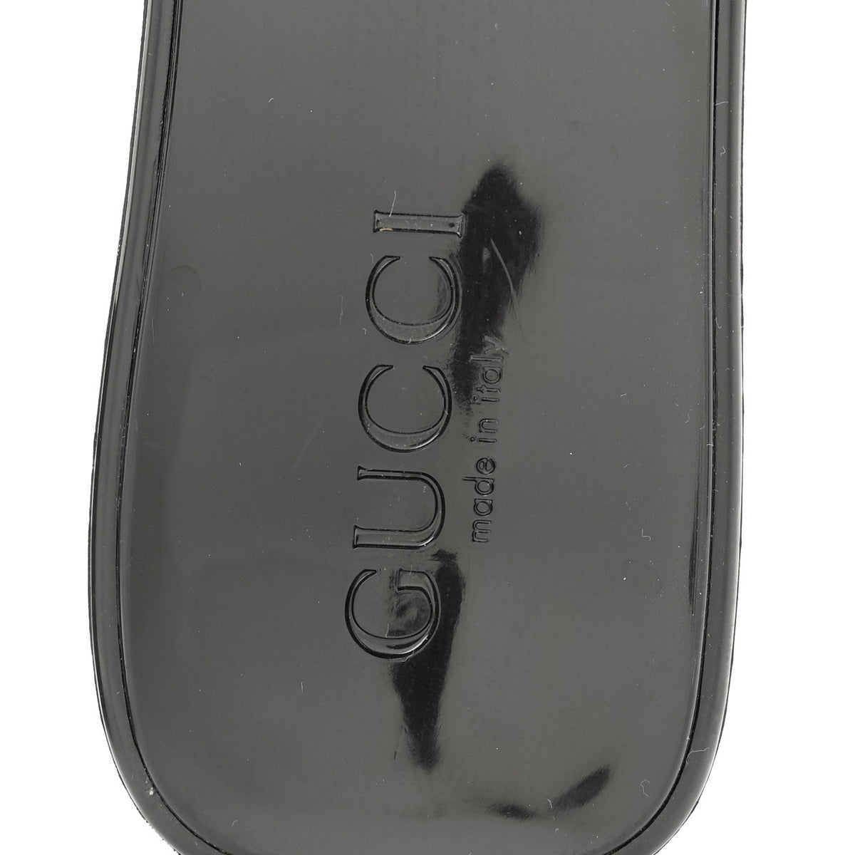 Rubber Gucci Logo Womens Platform 20/60mm Slide Sandals 38 Black