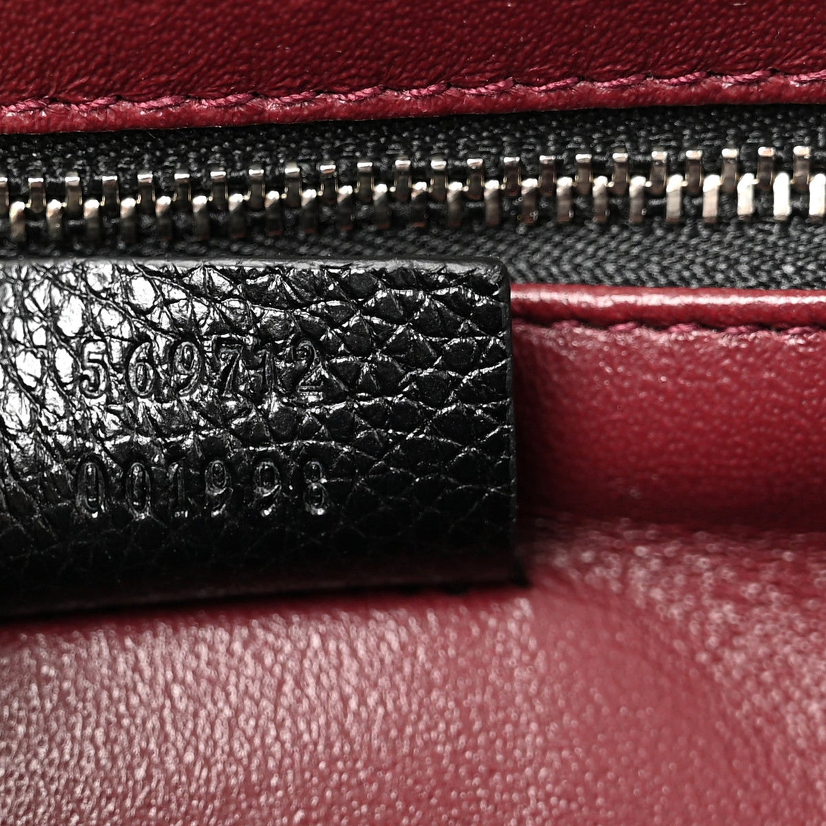 Grainy Calfskin Small Zumi Top Handle Bag Black