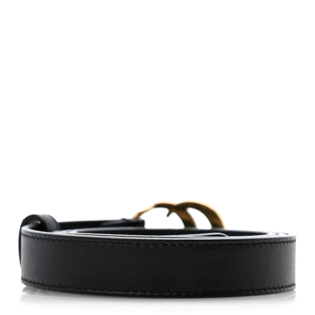 Calfskin Double G 20mm Belt 80 32 Black