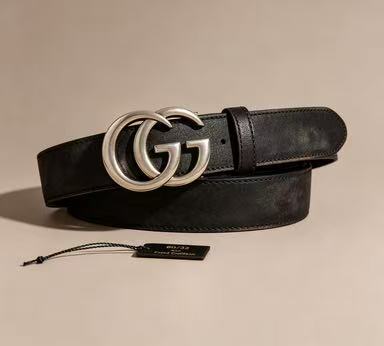 Faded Calfskin Double G Belt 80 32 Cuir