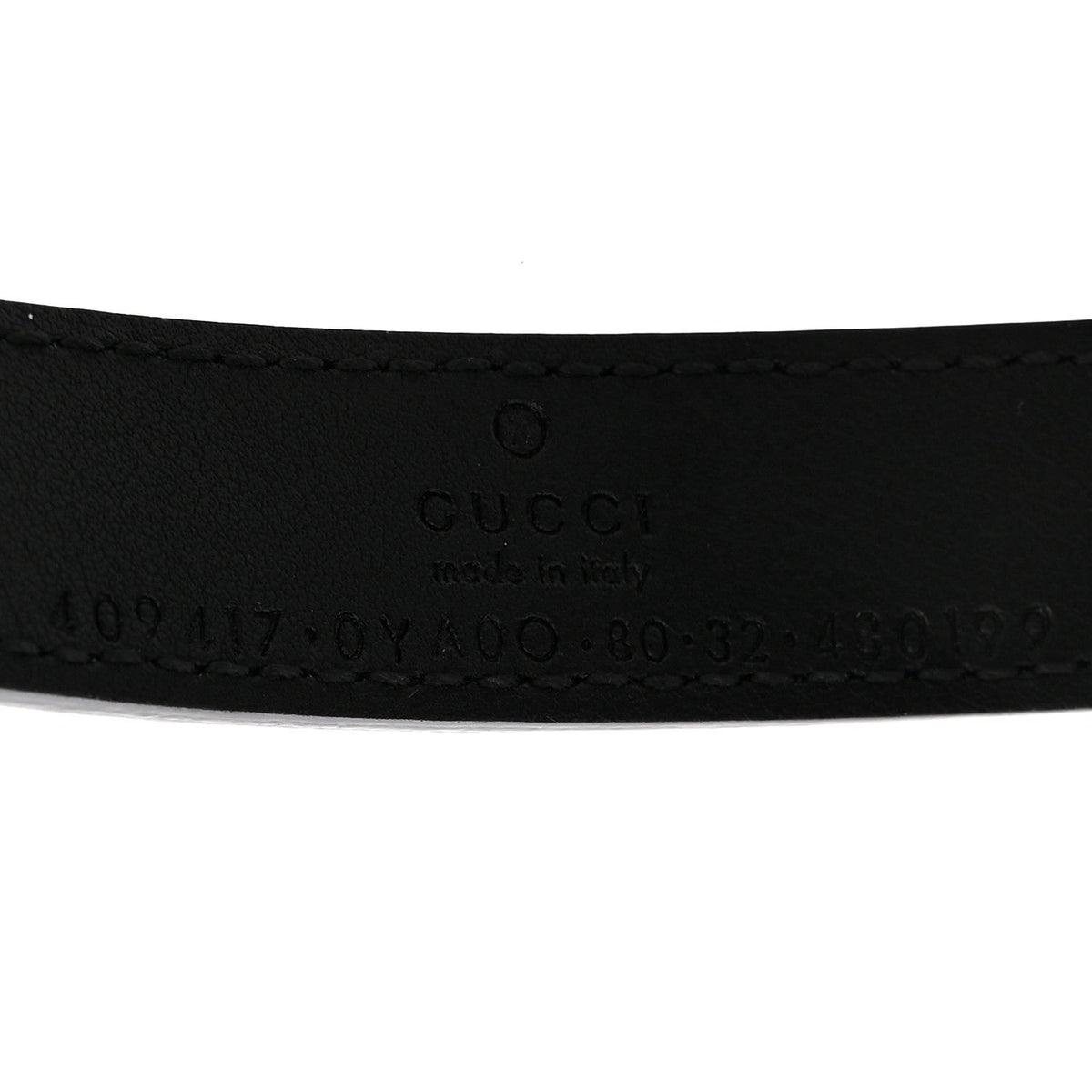 Calfskin Double G 20mm Belt 80 32 Black