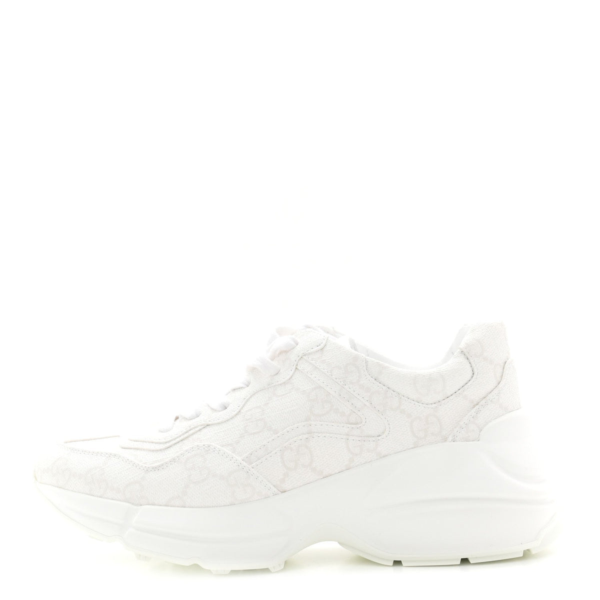 GG Supreme Monogram Womens Rhyton Sneakers 35 White