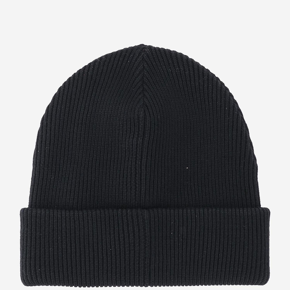 Gucci 834192 Wool Ribbed-Knit Beanie — Black