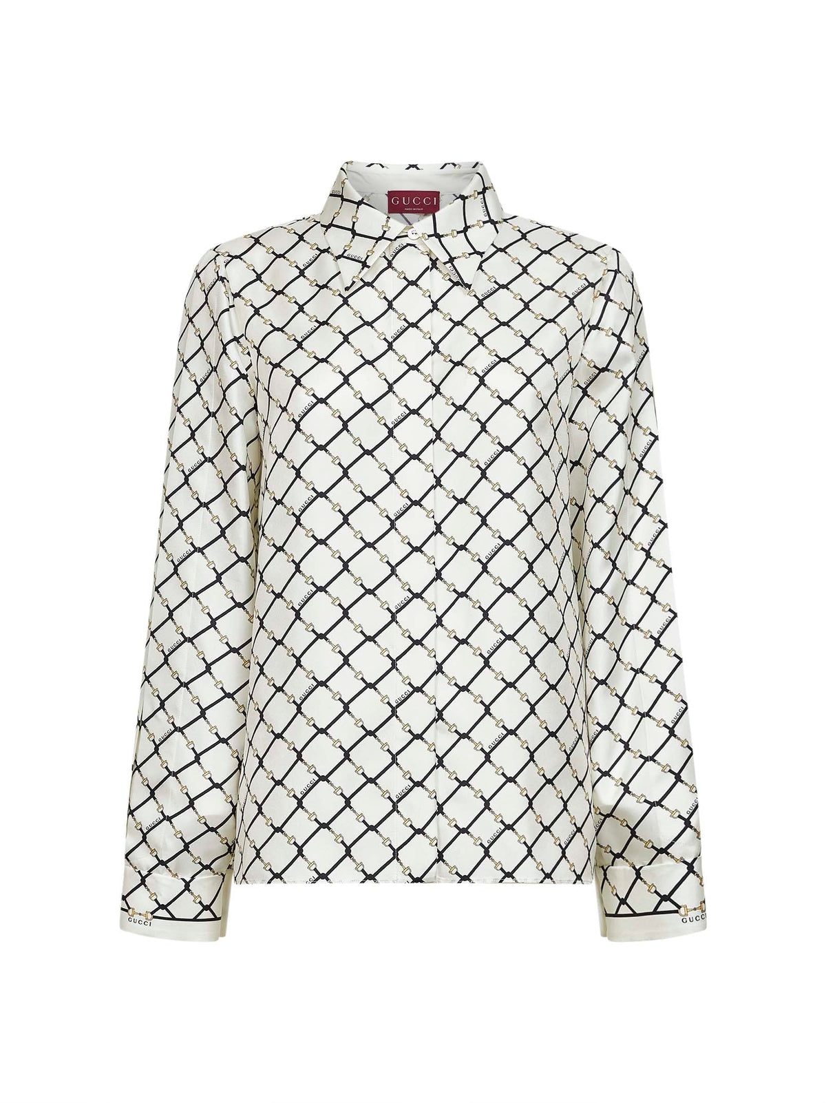 Gucci Gucci Horsebit Silk Shirt — White