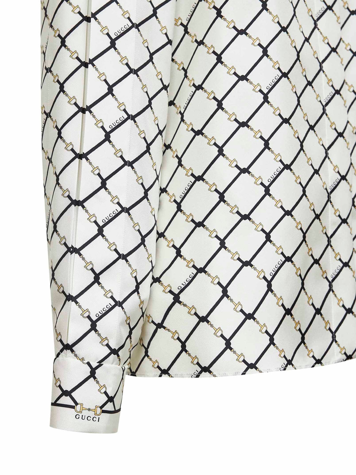 Gucci Gucci Horsebit Silk Shirt — White